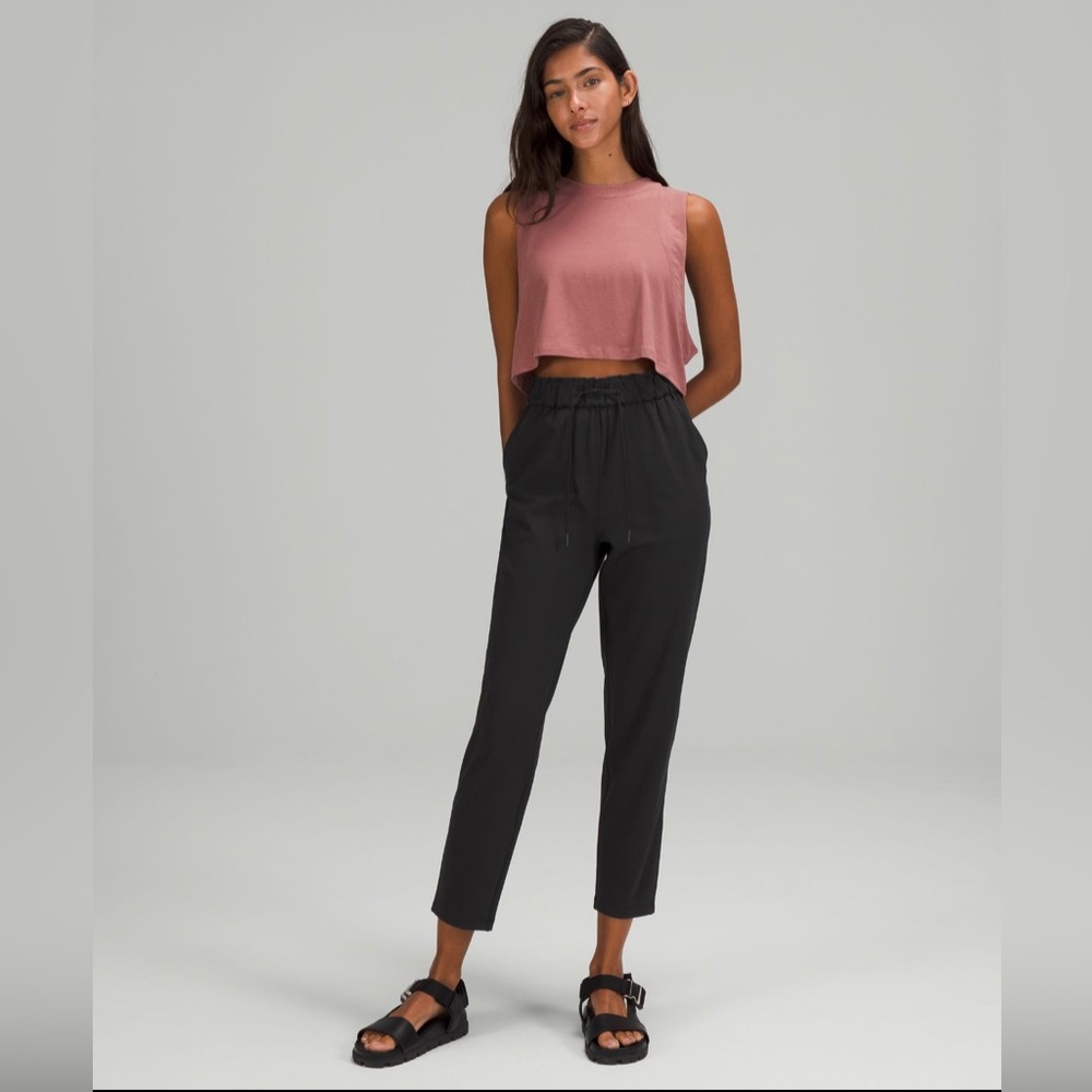 NWT New Lululemon Stretch High-Rise Pant 7/8 Length Black Size 4